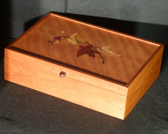 Treasure box inlaid with sprig of ivy